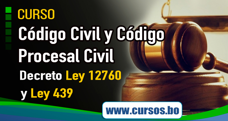 Curso del Decreto Ley Nº 12760 y Ley 439 (Código Civil y Código Procesal Civil) - virtual 24/07